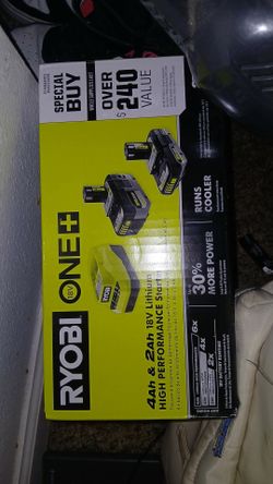Ryobi 2 Batteries & 1 Charger