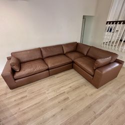 NEW Leather Cloud Couch Modular Sofa