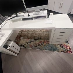 IKEA Corner desk w/pull Out Desk And Storage Side Cabinet