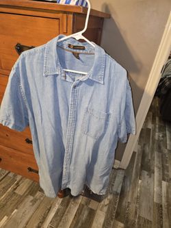 Mens Harriton Denim Short Sleeve