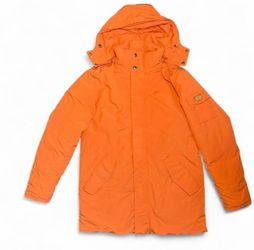 McGregor New York 1921 Men’s Genuine Down Hooded Parka Jacket Orange Size 50 (US Medium)