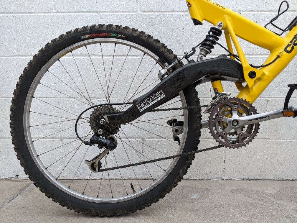 Cannondale Super V Carbon 900 Vintage FS MTB Retro Speed Yellow