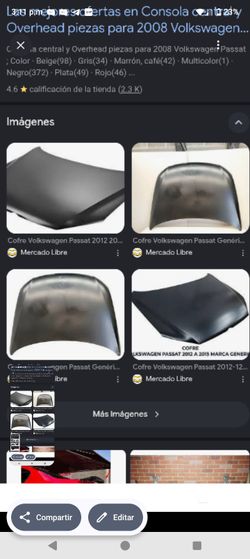Cofre nuevo en caja color negro para un 2008 Volkswagen passat