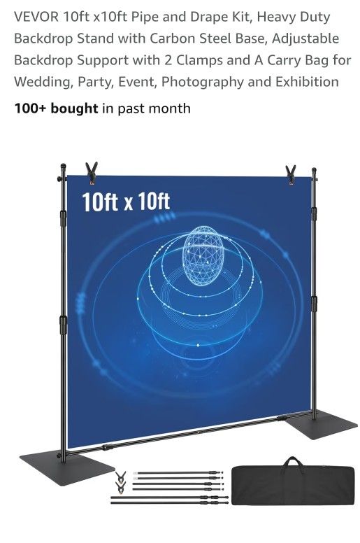 New 10×10 Vevor Projector/backdrop Stand