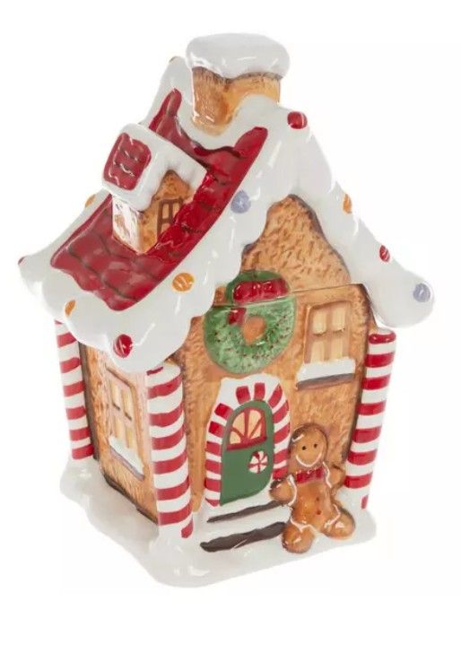 Large Ceramic Christmas Gingerbread Cookie Jar