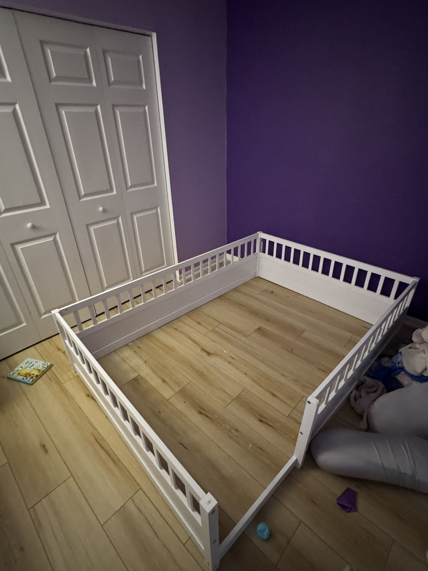 Montessori full size floor bed. Like new. Used 5-6 months