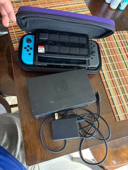 Nintendo Switch with Dock, Charger, and Carry Case