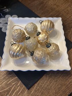 8 Pottery Barn Ornaments 
