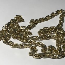 30 Inches Long Heavy 73Gr. Gucci Style Link Solid 14K Gold Chain necklace Original $9000