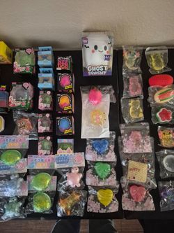 Big squishy sale going on different prices  we have the cheapest price nothing goes over $13  dollars it's from $13 down in price