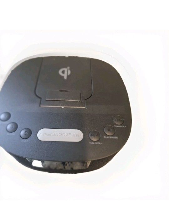 Onn Clock Alarm Wireless Charging Bluetooth 
