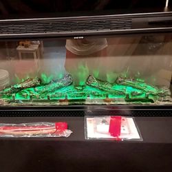 Brand New 36" 3 Sided FIREPLACE HEATER INSERT MULTI COLORS & OPTIONS LED LIGHTS +Remote $799 New BNIB 