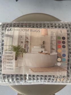 Super water absorbent bathroom mat 24 × 72 inches color gray
