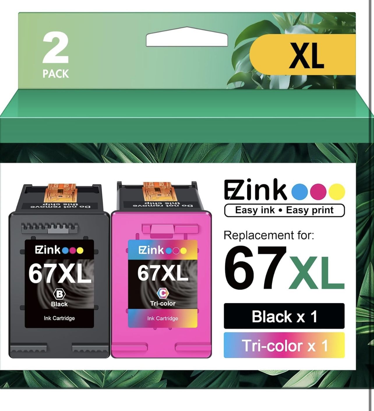 67XL Printer Ink Remanufactured for HP Ink 67 67XL Ink Cartridges Black Color Co