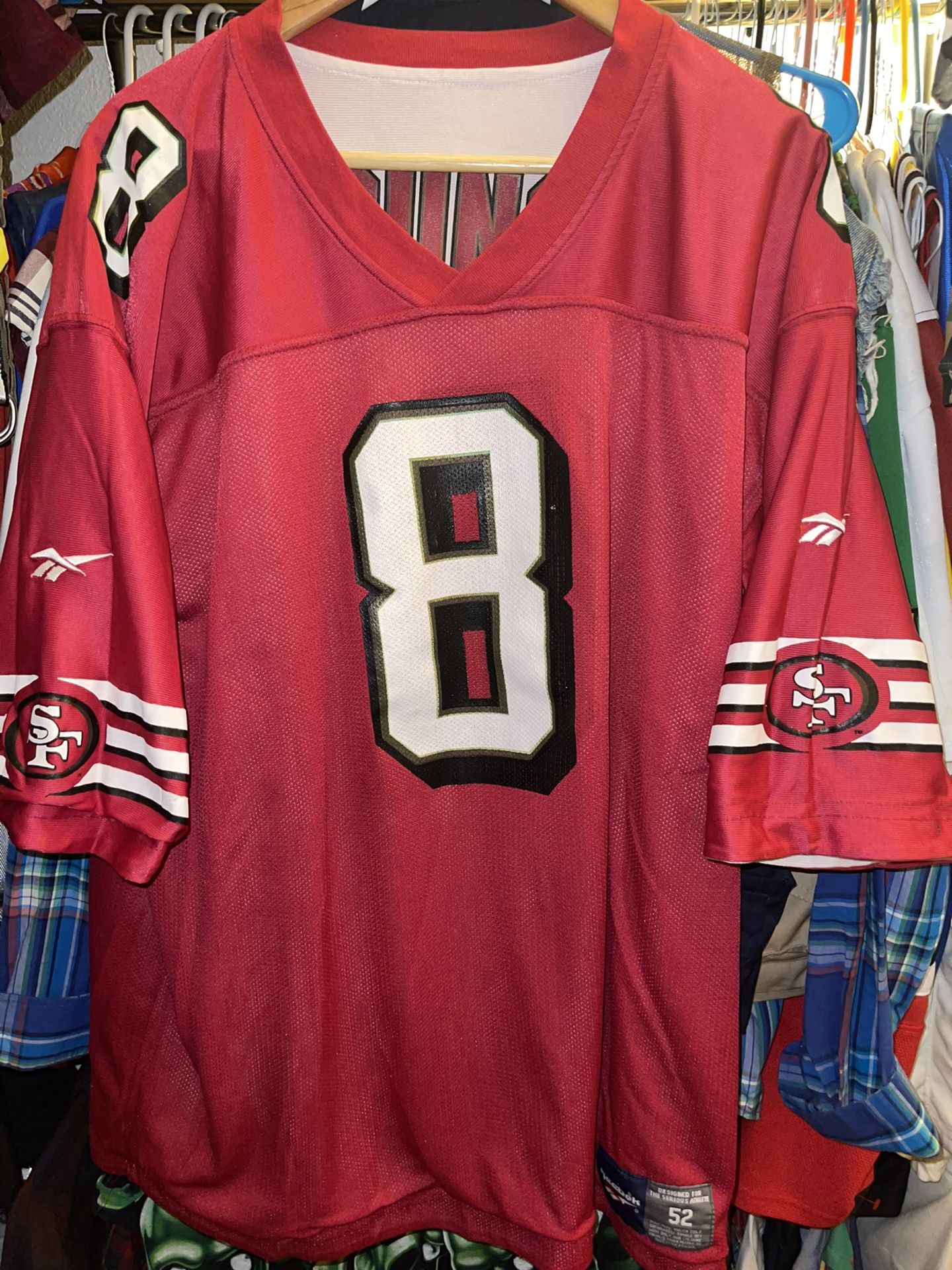 Vintage STEVE YOUNG #8 San Francisco 49ers Reebok Proline Authentic Jersey Size 52