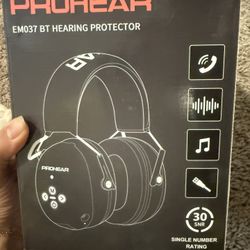 PROHEAR 037 Bluetooth 5.3 Hearing Protection Headphones with Rechargeable 1500mAh Battery, 30dB SNR