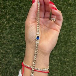 14k Blue Stone Bracelet 