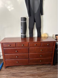 Cherry Wood 10-drawer dresser