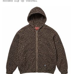 Supreme Leopard Thermal Hoodie XL
