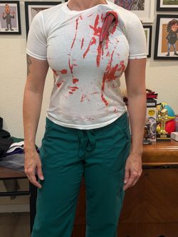 Halloween!! Shirt with axe size 8/10 years old