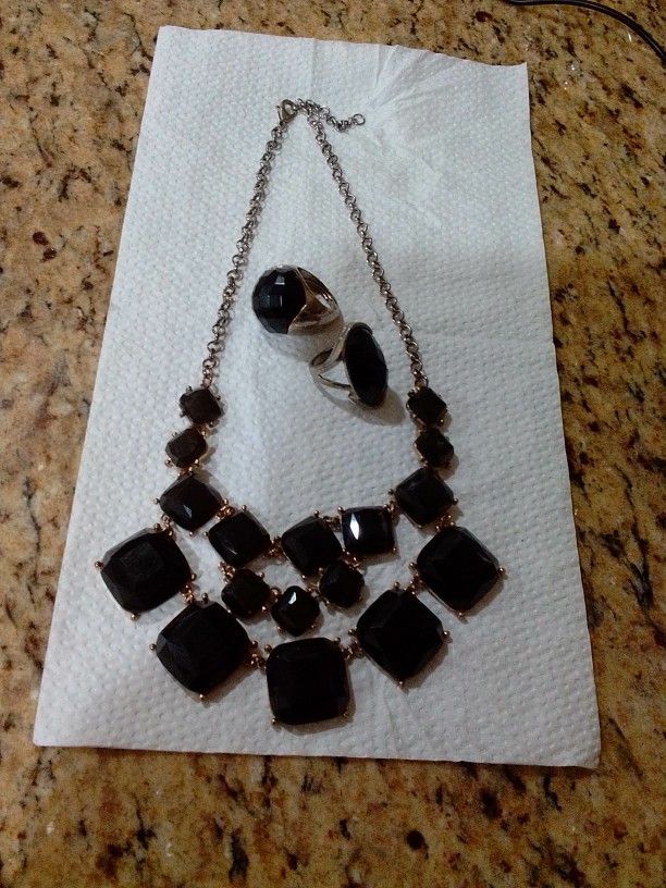 Necklace And Woman Ring Size 7. 5& Man Ring Size 6.5