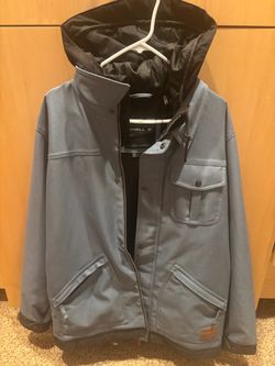 O’Neill Cue Snowboard/Ski Jacket Men’s Large Gray 10K Waterproof