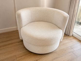 Ashley Furniture Cream Swivel Accent Chair