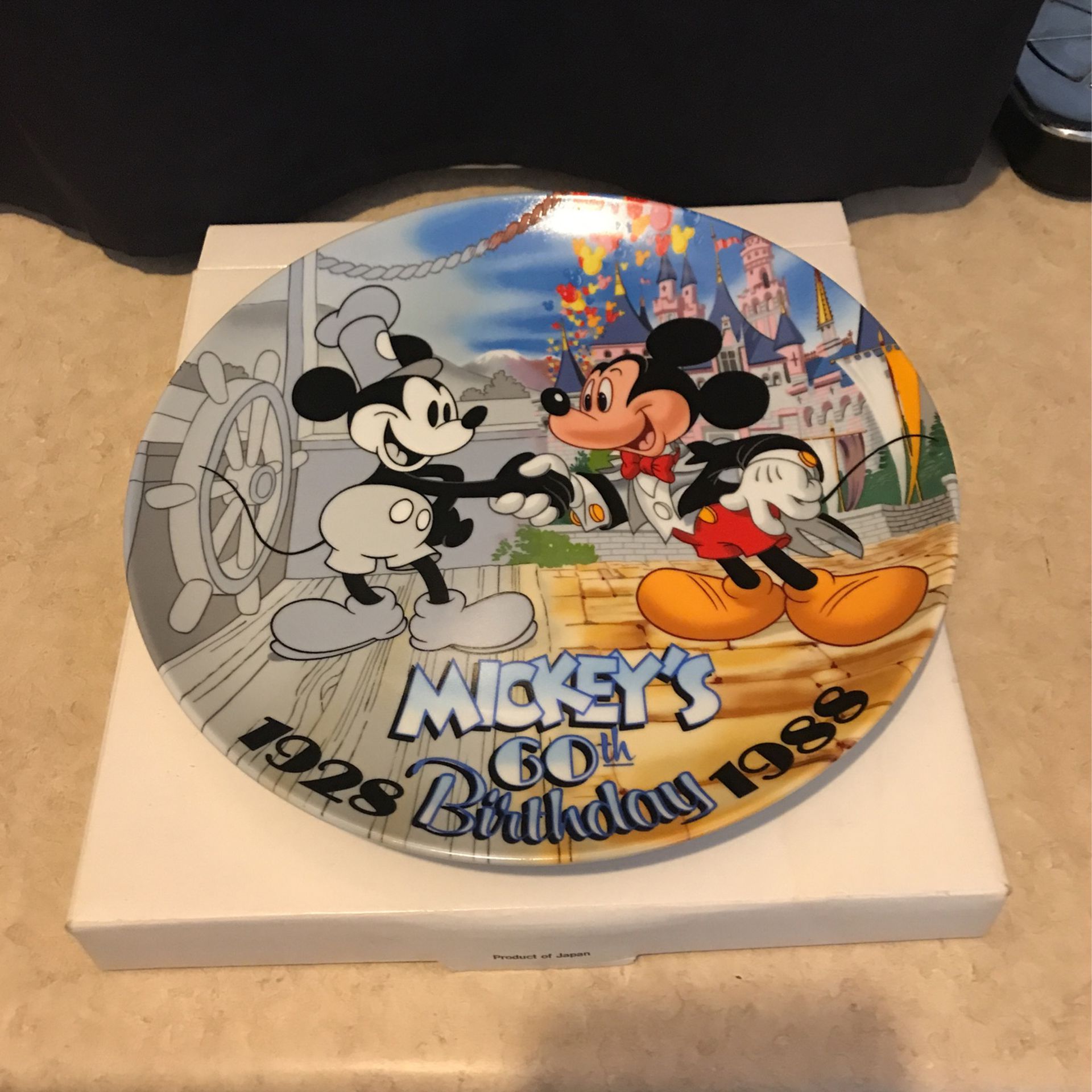 Mickey’s 60th birthday (1928 to 1988) plate