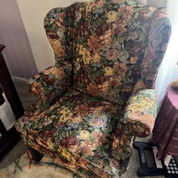La-Z Boy Floral Arm Chair And Recliner