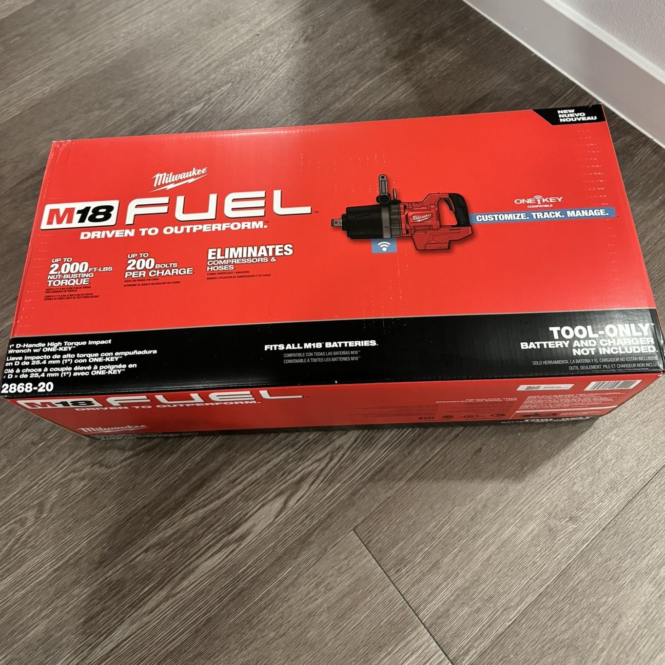 Milwaukee M18 FUEL 18V Lithium-Ion Brushless Cordless 1 in. Impact Wrench with D-Handle (((Tool-Only))) READ DESCRIPTION!