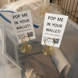 Gold Spiral Place Card Holders (Set)