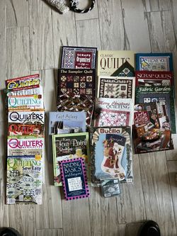 Quilting Books & Magazines And Santa Stocking Kit And Bunny Crosstitch bead ornament kit