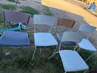 Set of 5 Metal Frame Chairs