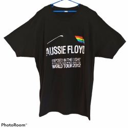 Aussie Pink Floyd  "Exposed in the Light" World Tour 2012 Black T-Shirt - Rare