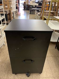 VASAGLE 2-Drawer File Filing Office Cabinet Small Rolling w/ Wheels - Black