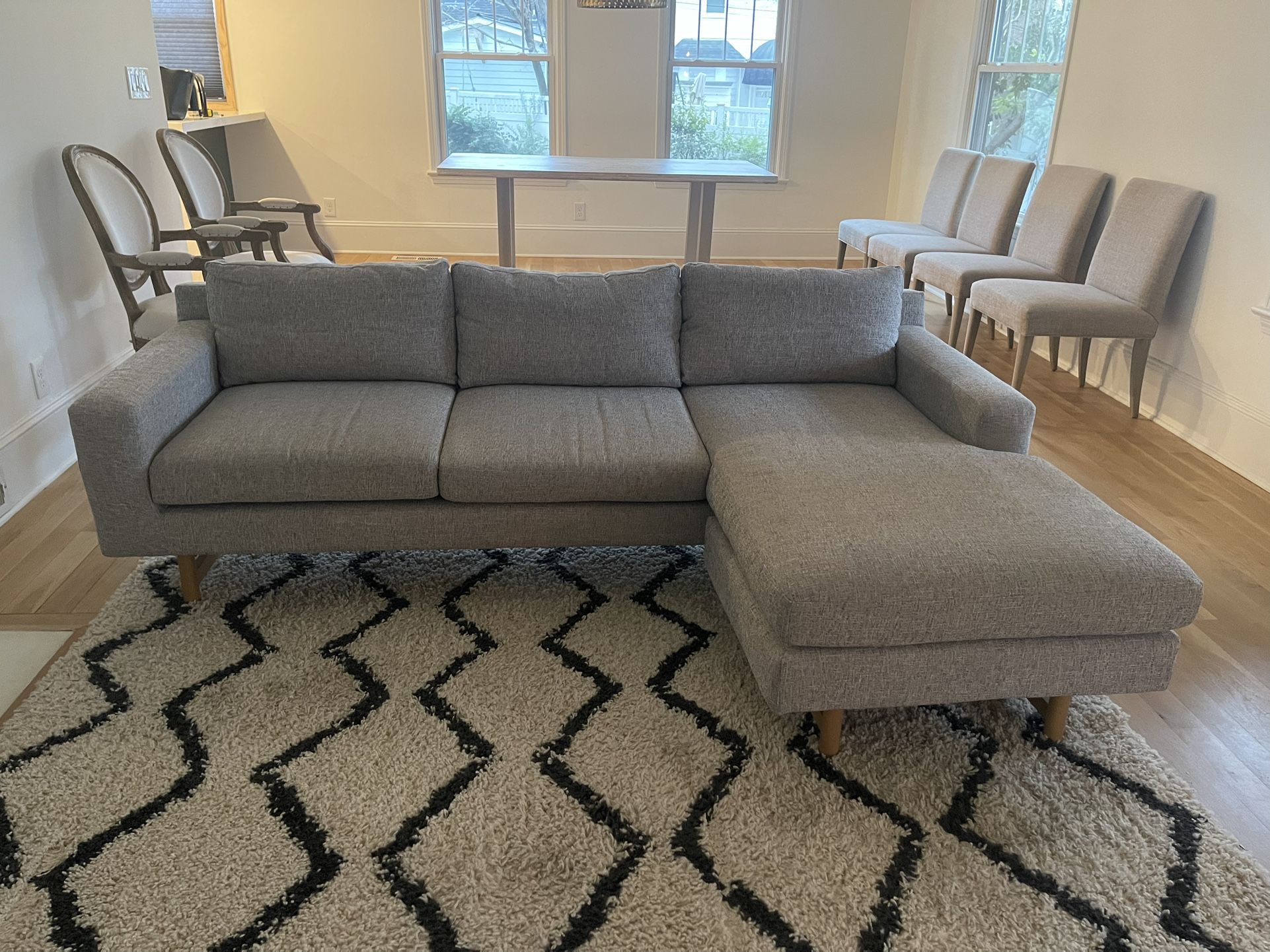 West Elm Two Piece Reversible Sectional