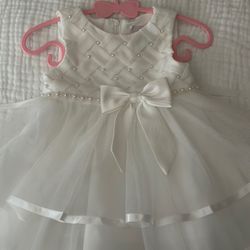 White Baby Girl Baptism Dress 