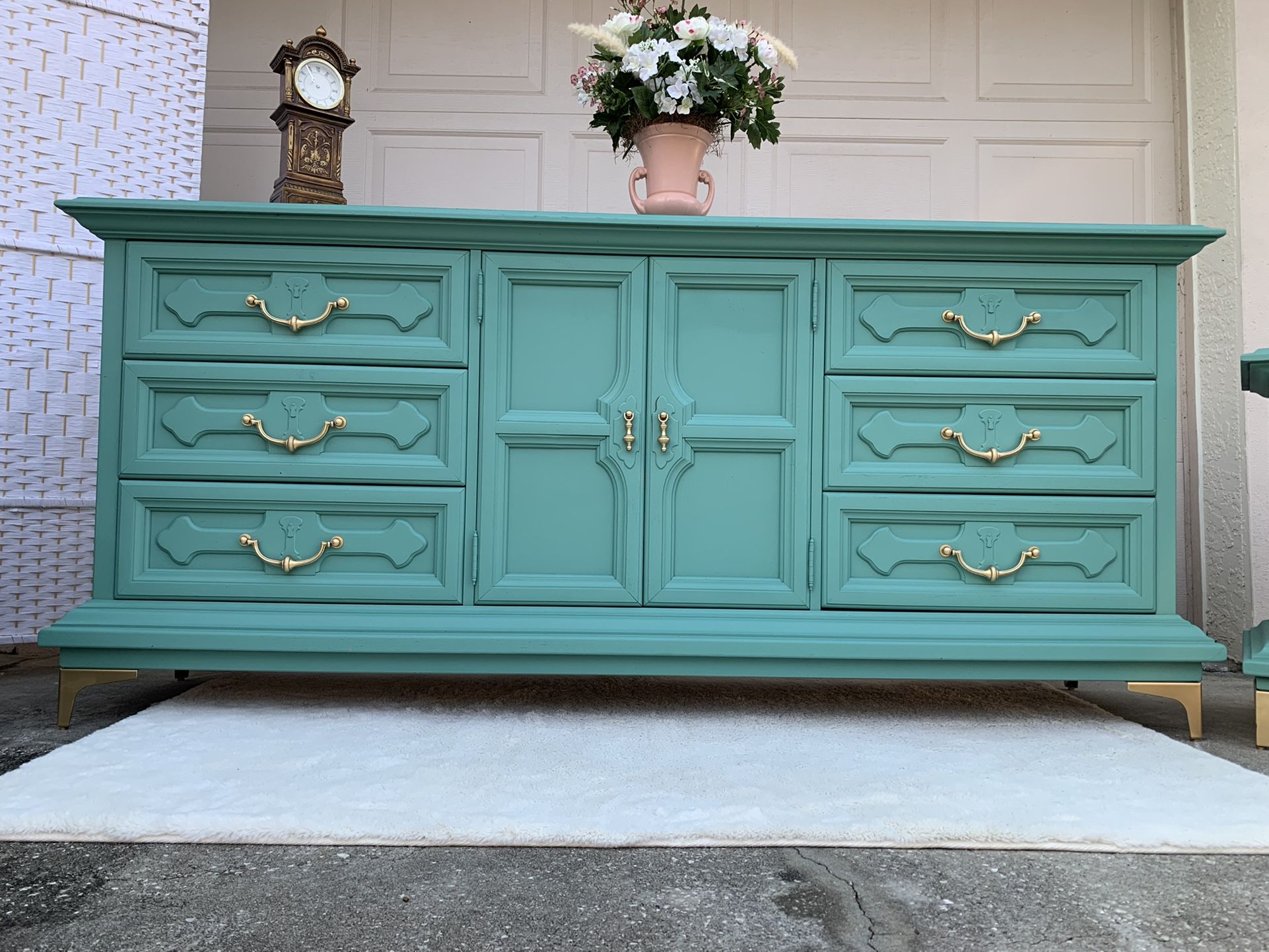 Newly Refinished Dresser Tv Stand