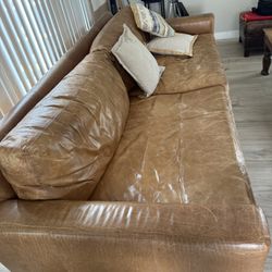 9 foot leather couch