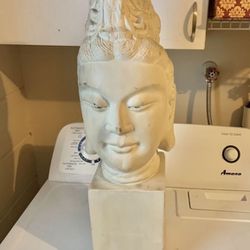 2 foot high vintage Buddha Head great for a garden or on a pedestal indoors/outdoors