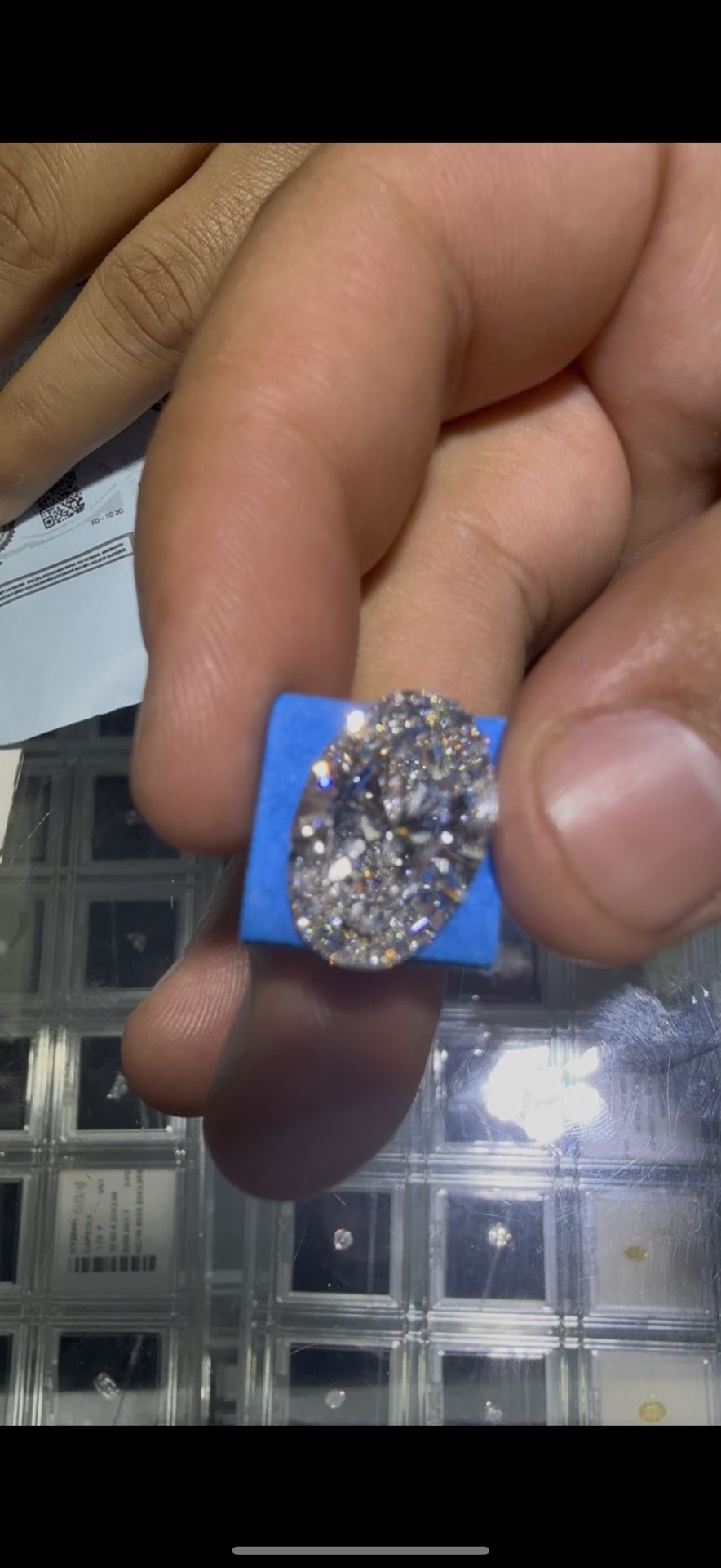 Oval lab cvd diamond 8.01 ct f vs1