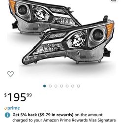 Toyota RAV4 RAV-4 Headlights Driver + Passenger Side