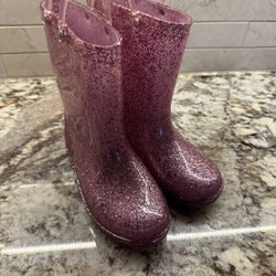 Pink Sparkle Rain Boots