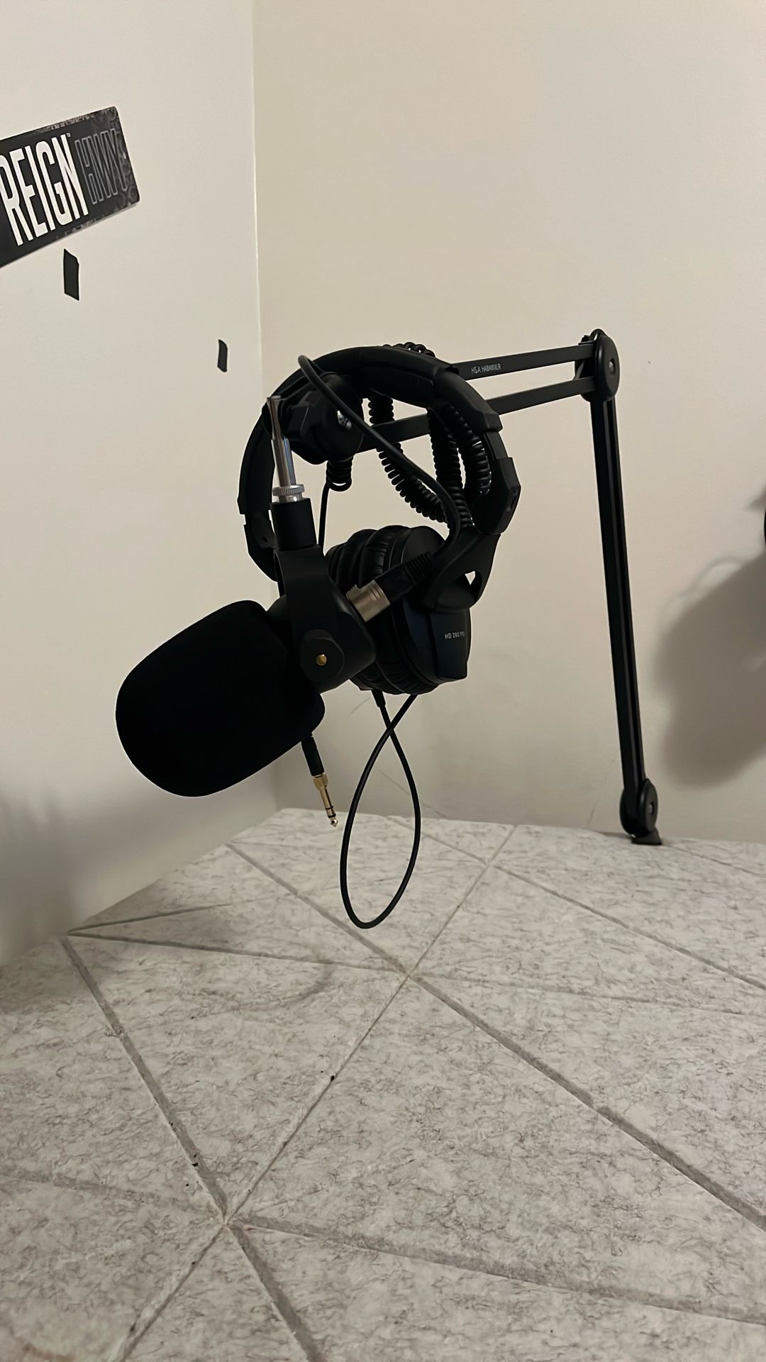 Rode Mic, Boom Arm, And HD 280 Pro Headphones