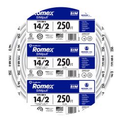 14/2 Romex 250ft $85 – $80 Each (10+) – In Stock