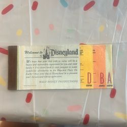 Vintage Disneyland Ticket