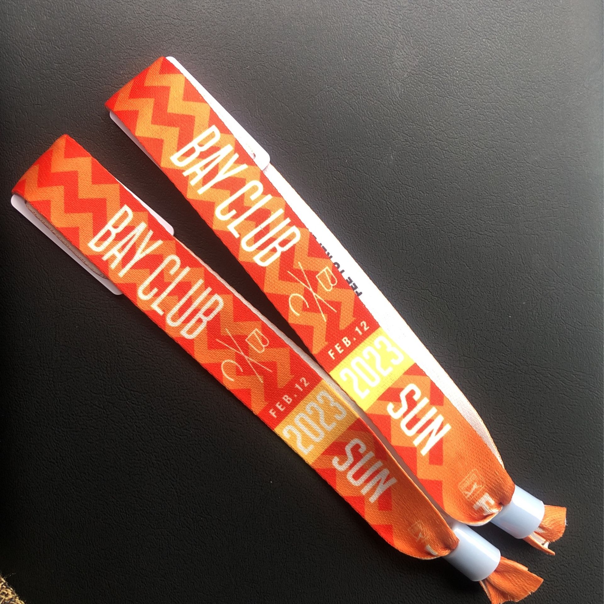 2 SUNDAY VIP BAY CLUB bracelets - 2023 WM Phoenix Open (Waste Management Open)