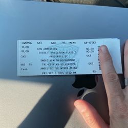 1 GA Ticket - Fri Sept 6 - 6pm Everett silvertips Preseason Hockey 