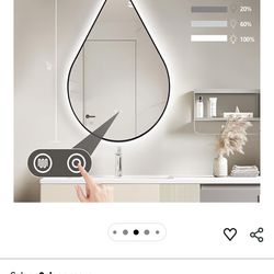 New mirror with light and anti-fixing.