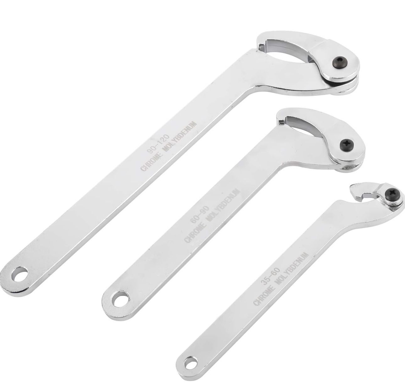 Adjustable Hook and Pin Spanner Wrench Set Interchangeable Wrench